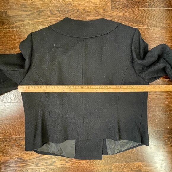 Vintage Tahari Arthur S. Levine Wool Retro Black Jacket/Blazer-Sz. 16W - Picture 9 of 11